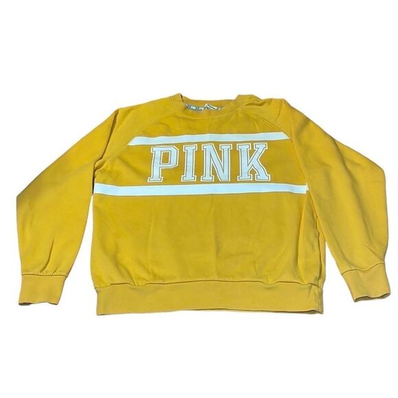 PINK Victoria’s Secret 2010 Oversized Yellow Pullover, Small - Picture 1 of 7